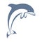 Dolphin jumped graphic icon