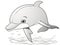 a dolphin jumping out of the water with its mouth open. generative ai