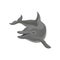 Dolphin marine mammal, inhabitant of sea and ocean vector Illustration on a white background