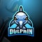 Dolphin mascot esport logo design