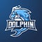 Dolphin mascot logo