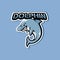 Dolphin mascot logo design illustration