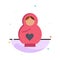 Dolphin, Mother, Love, Heart Abstract Flat Color Icon Template