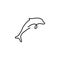 Dolphin one line icon. Element of animal icon. Thin line icon for website design and development, app development. Premium icon