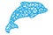 Dolphin ornamental illustration