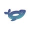 Dolphin shaped inflatable glossy circle or ring for swimming.