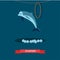 Dolphin show vector illustration in flat style