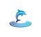 dolphin smart animal vector logo design inspiration