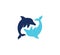 dolphin smart animal vector logo design inspiration