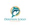 dolphin smart animal vector logo design inspiration