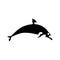 dolphin water mammal animal glyph icon vector illustration