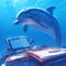 Dolphin with Waterproof Tablet - Perfect for Marine Communication!