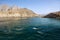 Dolphins and fjords sea view, Oman, Khasab. Musandam peninsula