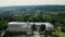 Dolyna, Ukraine July 13, 2021: top view of a local hospital with all wards.