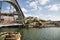 Dom Luis Bridge, Porto. Eiffelâ€™s style of iron construction used in this bridge