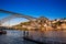 Dom Luis I Bridge a metal arch bridge over the Douro River between the cities of Porto and Vila Nova de Gaia in Portugal