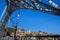 Dom Luis I iron bridge, inside view, Porto.