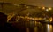 Dom Luiz bridge in Porto Portugal at dusk.