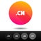 Domain CN sign buttons. 5 Icons top-level internet domain symbols