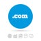 Domain COM sign icon. Top-level internet domain.