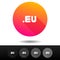 Domain EU sign buttons. 5 Icons top-level internet domain symbols