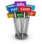 Domain names and internet concept