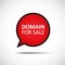 Domain for sale red speach bubble