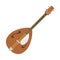 Dombra guitar icon stringed musical instrument classical orchestra art sound tool and acoustic symphony stringed fiddle