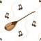 Dombra, the national musical string instrument on white background pattern