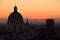 The dome of Brescia Cathedral in backlight at sunset - Brescia -