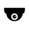 Dome camera icon. CCTV, security ceiling video camera, surveillance.