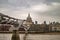 The dome of church across the river thames in london