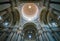 The dome of the Church of the Saints Luca and Martina in Rome near the Forum, Italy.