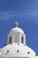 Dome of classical church of Santorini island