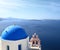 Dome of classical church of Santorini island