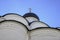 The dome and cross of the 16th century Trinity Cathedral in Alexandrovskaya Sloboda in Alexandrov, Russia