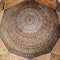 Dome decorated with colorful patterns at Mamluk era public historic Sultan Barquq Mosque, Cairo