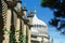 A dome and decorated walls of Royal Pavilion Brighton Pavilion