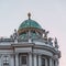 The dome of Hofburg Imperial Palace after sunset before nightfall in Vienna, Austria