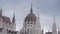 The dome of Hungarian Parliament building in Budapest