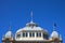 Dome of Kurhaus Hotel in summer 2023 under a pure and cloudless sky