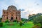 Dome at lodhi gardens during a monsoon sunset evening