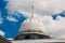 The dome of the main mosque on the blue sky background. Miri city, Borneo, Sarawak, Malaysia