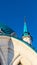 Dome and minaret of Qol Sharif Mosque. Kazan kremlin. Architectural fragment.