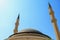 Dome of the mosque. City landmark open to tourists, background