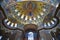 Dome of The naval Cathedral of St. Nicholas in Kronstadt, interior. St. Petersburg