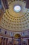 Dome of Pantheon in Rome, Italy, with the tomb of Raphael at the