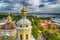 Dome Peter and Paul Cathedral top view panorama St.-Petersburg