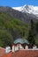 Dome of Rila Monastery and Snowy Mountain
