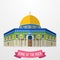 Dome of the Rock icon on white background